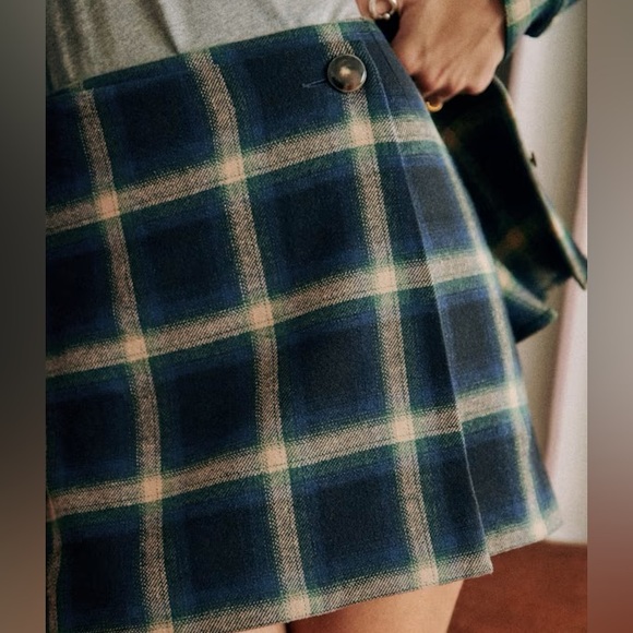 SOLD NWT Sézane Laure Skirt in Hereford Check Size 36/4 - Picture 2 of 6